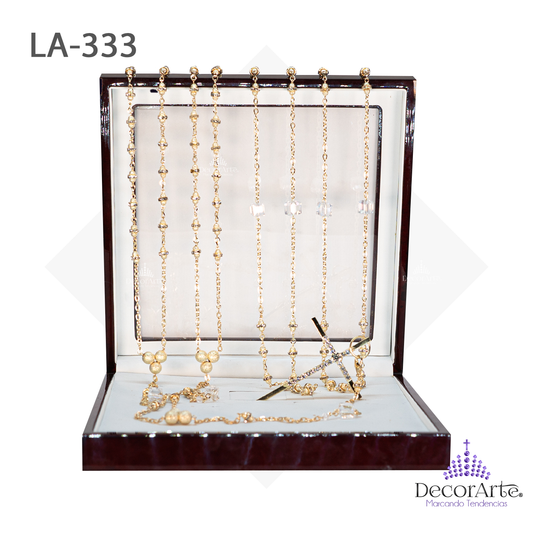 Lazo Engarzado Diamantada Lisa #4 Con Rondel #6 Y Pn De Elixir #10