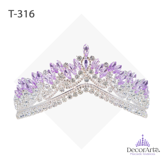 Tiara De Pedreria Con Navette 7*15