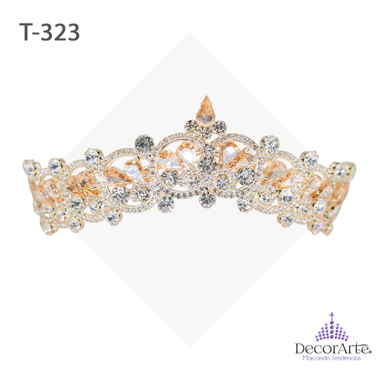 Tiara Con Caracoles De Cadena Y Gota 8*13 Centrales