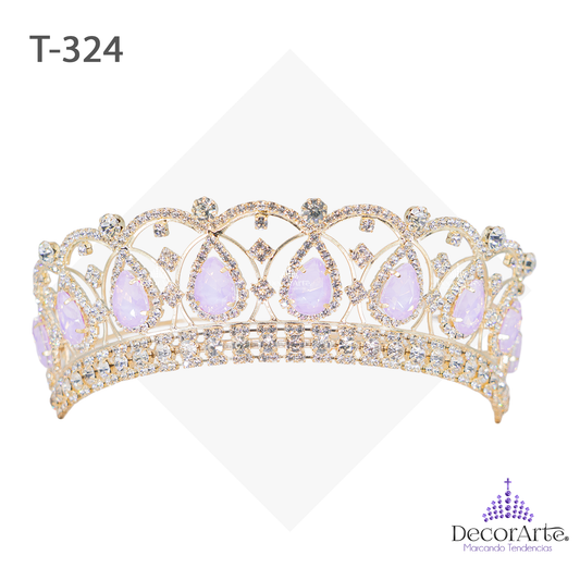 Tiara Con Arcos De Alambre Y Gotas 13*18