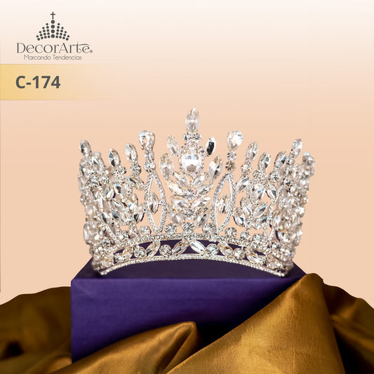 Corona De Ovales Y Navette Con Cadena En Forma De Ovales