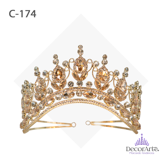 Corona De Ovales Y Navette Con Cadena En Forma De Ovales