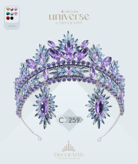 CORONA XV AÑOS CON ARETES