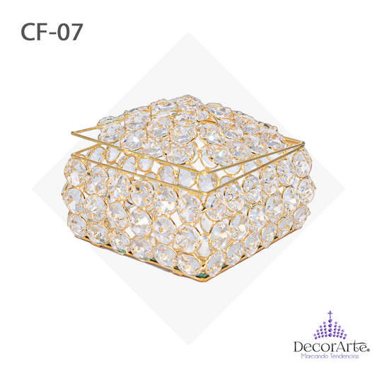 Cofre Cuadrado Piramidal De Cristal