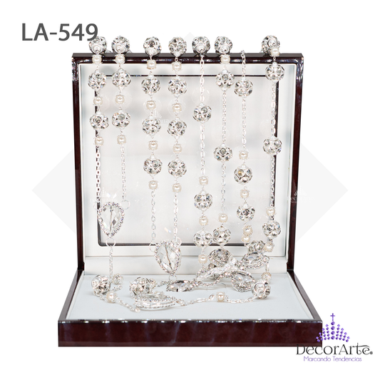 Lazo Engarzado De Perla Y Bola Pandora