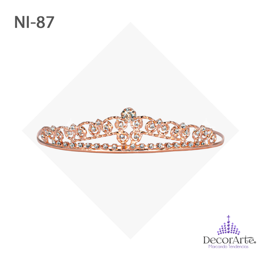 Coronita Graduación Medias Lunas Alambre Y Piedra #34 Al Centro