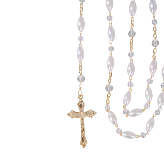 Rosario De Olivo Acrilico Y Bola Vidrio