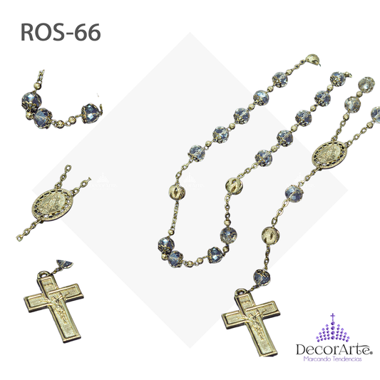 Rosario Esfera Calada Chica Con Dona Honey #10 Encasq. Y Diam. #4 Lisa