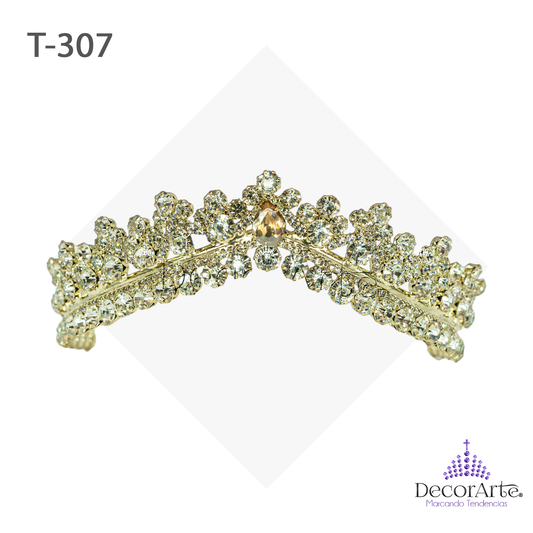 Tiara Piedras Y Gota En El Medio