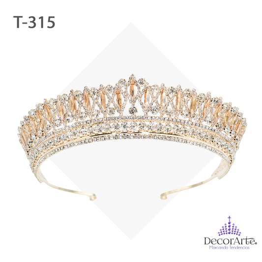 Tiara De Navette 4*15 Enmarcada De Cadena