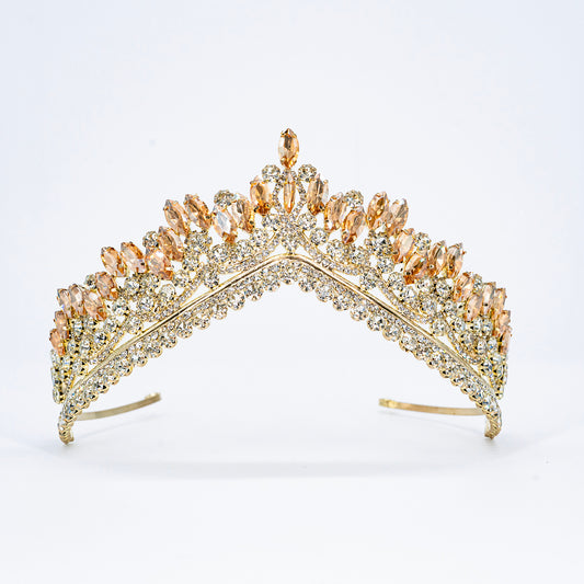 Tiara De Pedreria Con Navette 7*15