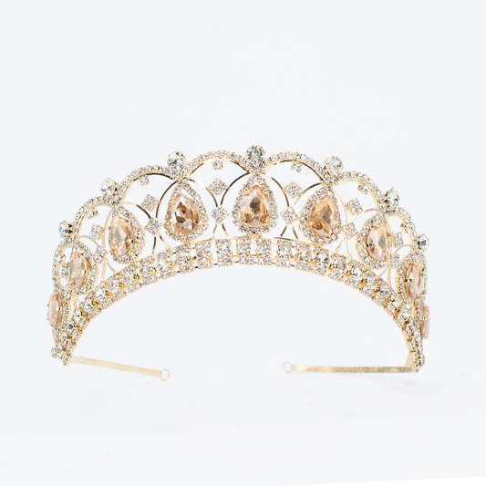 Tiara Con Arcos De Alambre Y Gotas 13*18