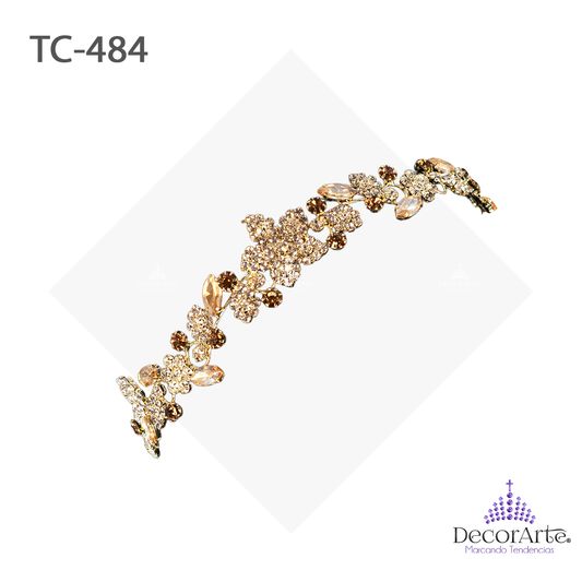 Tocado Con Flores De Cadena