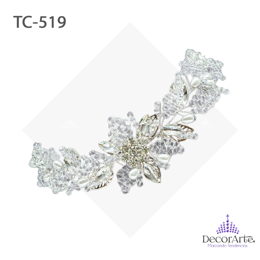 Tocado Guía De Hojas De Cristal